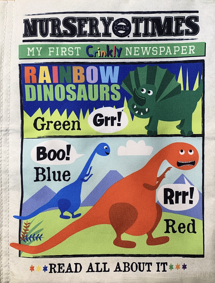 Nursery Times: Rainbow Dinosaurs - My First Crinkly Newspaper