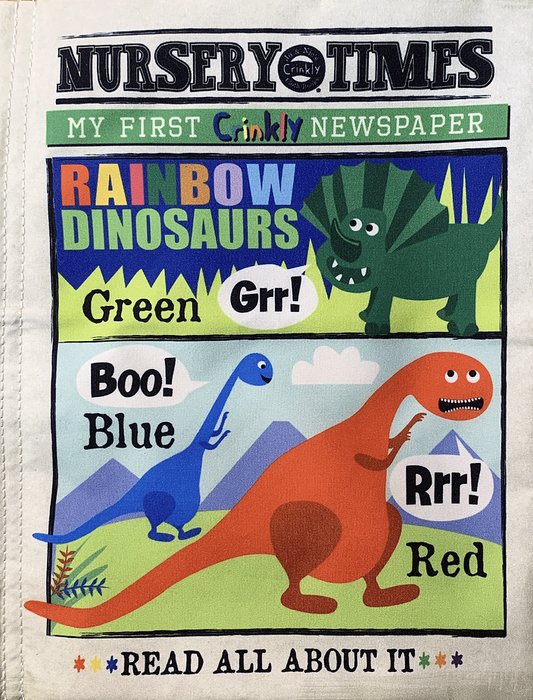 Rainbow Dinosaurs - My First Crinkly Newspaper Nursery Timers