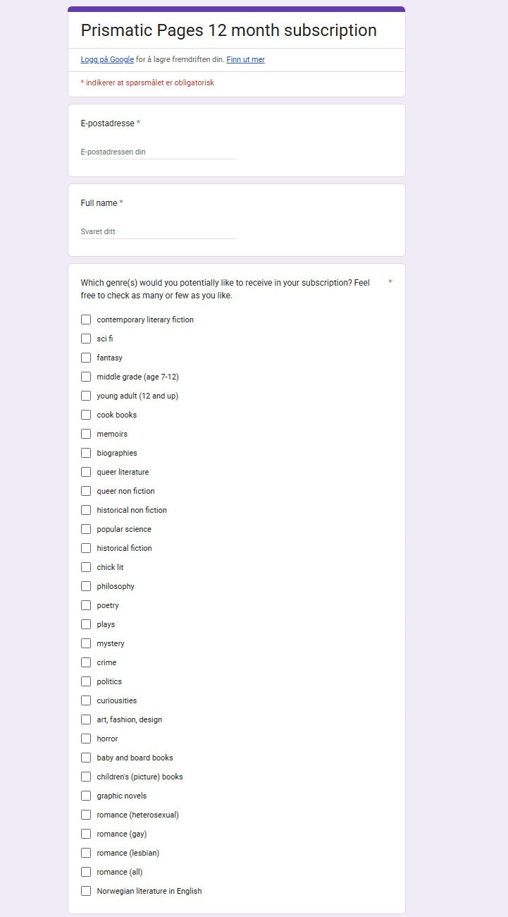 12 month new book subscription (personalized)